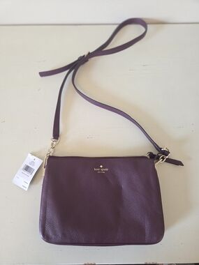 kate spade New York Plum Leather Crossbody Bag